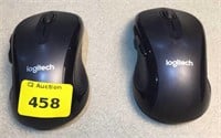 2 Logitech computer mouses, not tested