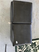 Faux leather bench seat w/storage