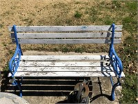 Iron and wood bench seat