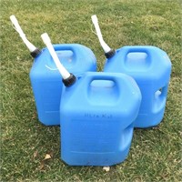 (3) Six Gallon Water Containers