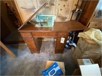 New Home Double Duty Sewing Machine in Cabinet