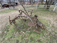 Iron Wheel Two Row Corn Planter, old