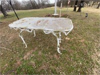 Horseshoe Table w/ Brass Hames Legs