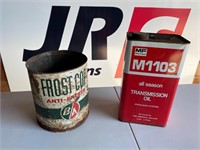 Vintage oil cans