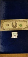 1981 $20 DOLLAR BILL SMALL FACE