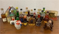 Grouping of Many Vintage Liquor Bottles
