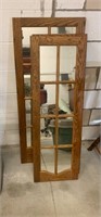 Pair of Oak Framed Wall Mirrors