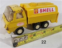 Tonka Shell Oil Gas Tanker Yellow Delivery Truck