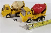 2 Tonka Mini Cement Mixer Truck 1970's