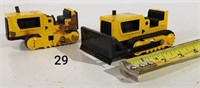 2 Tonka Mini Bulldozer #495 Yellow 1970s