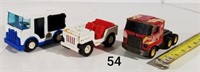 3 Tootsie Toy Mini Trucks