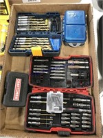 ASSORTED SETS OF DRILL AND SCREWDRIVER BITS