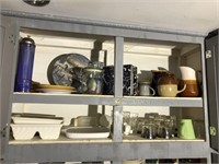 Lot of 2 - Entire shelf of misc dishes