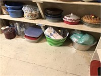 2 Shelves of misc kitchen items
