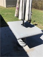 Concrete Patio table with Umbrella