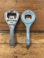 2 x Advertising Bottle Openers Dunlop & Keith Hall