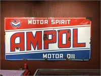 Original Ampol 6 x 3 Enamel Sign