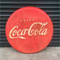 Coca Cola Button Fibreglass Mancave Sign