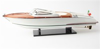 Riva Gucci Model 34" Handcrafted Wooden Speedboat