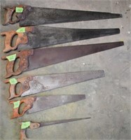 Six hand saws