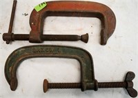 Two large 'G' clamps