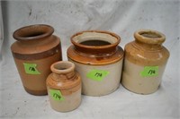 Four stone jars