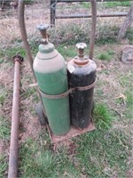 Pair of Torch Bottles & Cart