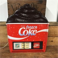 Original Frozen Coke Advertising Light Box