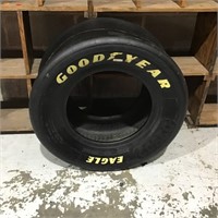 Original Goodyear Eagle Nascar Tyre - Yellow