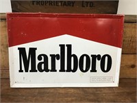 Original Marlboro Tin Advertising Sign - 1991