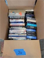 Box of DVDs & VHS Tapes