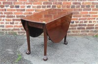 Drop Leaf Round  Mahg. Table