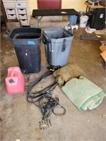 2 Trash Cans, Packing Blackets, Gas Can, Toaster