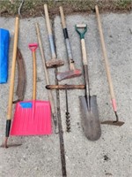 Long Handled Tools Spades, Hoes, Sledge Hammer,