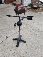 Cast Iron Rooster Weather Vane Missing East &