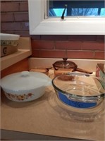 Anchor Casserole Dishes, 1 w/ Lid, Glass Bowls 1