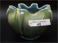 Nwood pastel aqua Opal Drapery rosebowl