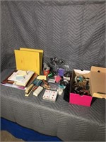 Qty of office supplies, playing cards, etc