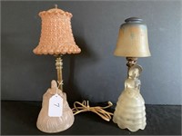 2 Antique Dresser Lamps