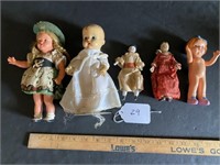 5 Assorted Dolls