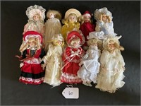 10 Miniature Bisque Dolls