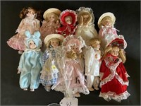 10 Miniature Bisque Dolls