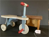 Child Wooden Stool & Child Wooden Tricycle