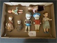 Box of 7 Assorted Dolls