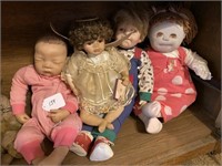 Shelf Lot of Assorted Dolls