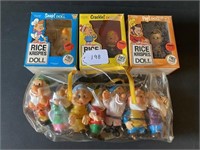 3 Rice Krispie Dolls & 7 Seven Dwarfs