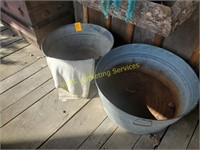 2 Metal Wash Tubs