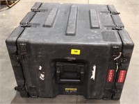 22” x 22” x 14.5 storage case with racking