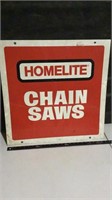 Homelite Chainsaws metal sign    Square double