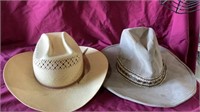 (2) hats 1 Stetson, unknown size, 1 medium